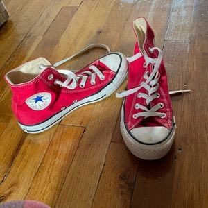 Red high top converse